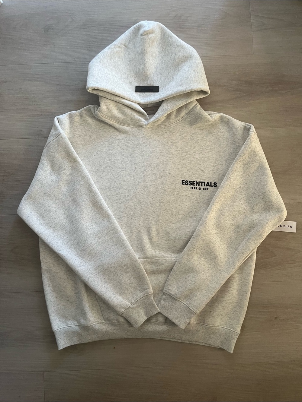 ESSENTIALS Light Gray Men's Hoodie Sweatshirt